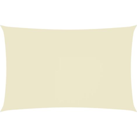 Voile toile d'ombrage parasol tissu oxford rectangulaire 4 x 7 m crème