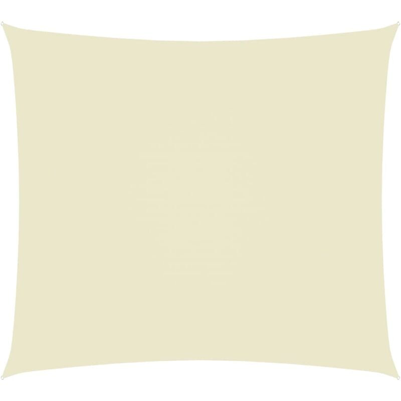 Helloshop26 - Voile toile d'ombrage parasol tissu oxford rectangulaire 5 x 6 m crème