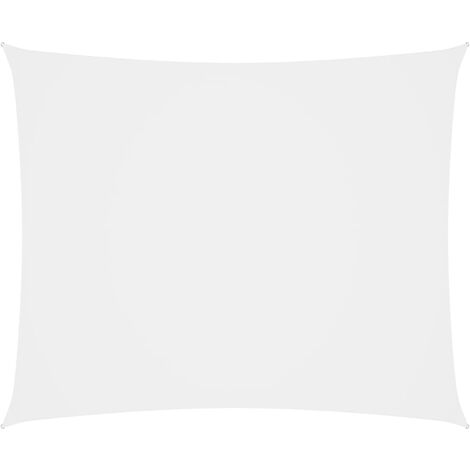 Voile toile d'ombrage parasol tissu oxford rectangulaire 5 x 7 m blanc