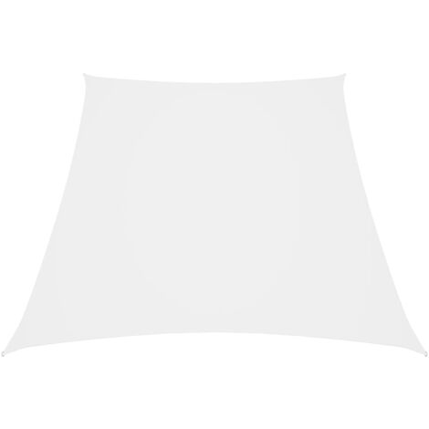 Voile toile d'ombrage parasol tissu oxford trapèze 2/4 x 3 m blanc