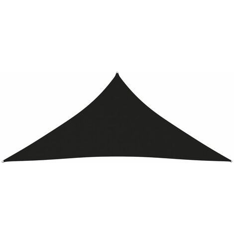 Voile toile d'ombrage parasol tissu oxford triangulaire 3,6 x 3,6 x 3,6 m noir