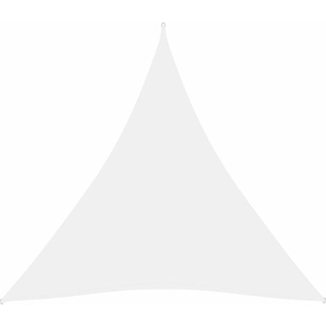 Voile toile d'ombrage parasol tissu oxford triangulaire 4 x 4 x 4 m blanc