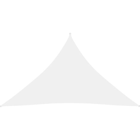 Voile toile d'ombrage parasol tissu oxford triangulaire 4 x 4 x 5,8 m blanc