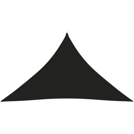 Voile toile d'ombrage parasol tissu oxford triangulaire 4 x 4 x 5,8 m noir
