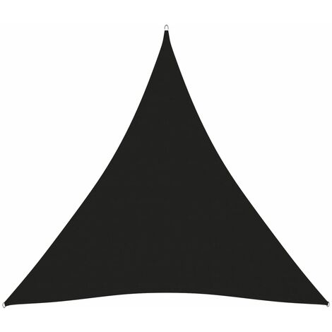 Voile toile d'ombrage parasol tissu oxford triangulaire 5 x 5 x 5 m noir