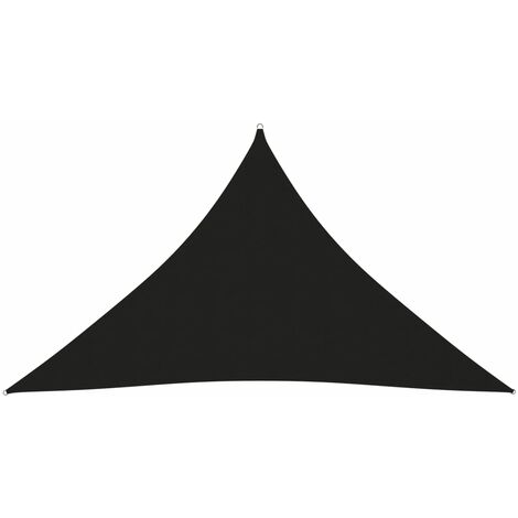 Voile toile d'ombrage parasol tissu oxford triangulaire 5 x 5 x 6 m noir
