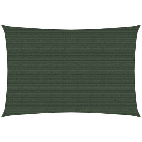 Voile toile d'ombrage parasol160 g/m² PEHD 3,5 x 4,5 m vert foncé