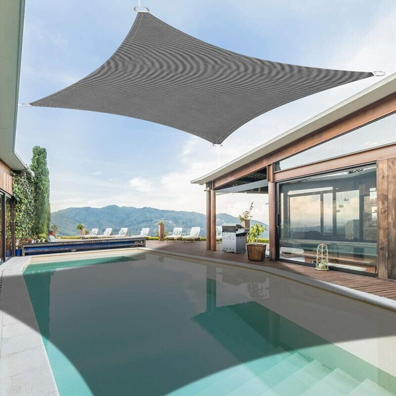 Voiles d'ombrage 2 x 3 m - Auvent d'extérieur imperméable et résistant aux uv pour jardin et terrasse