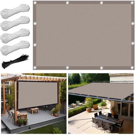 Voiles Ombrages Imperméable Rectangulaire 1.5x3m Bâche dombrages,Voiles Solaire,Pare-Soleil Jardin Balcon 100% Toiles Ombrages UV Protection pour Patio Terrasse Extérieur avec Oeillets et Cordons