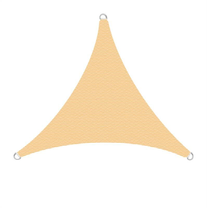 Voile d'ombrage en polyéthylène beige / 5x5x5m (triangle)
