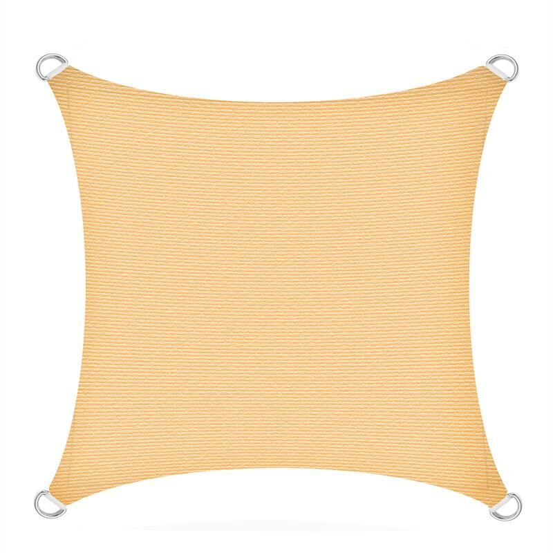 Voile d'ombrage en polyéthylène beige / 3x3m (carré)