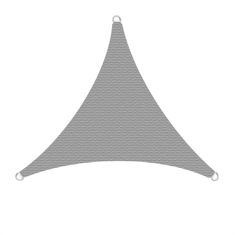 Voile d'ombrage en polyéthylène gris / 5x5x5m