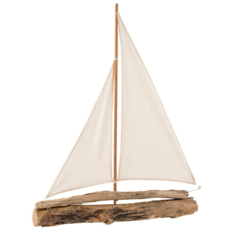 Voilier Déco "Bois Flotté" 60cm Naturel