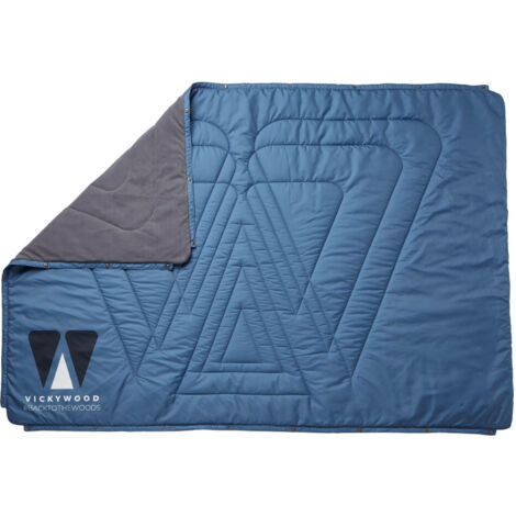 VOITED x VICKYWOOD Fleece Decke MOUNTAIN BLUE
