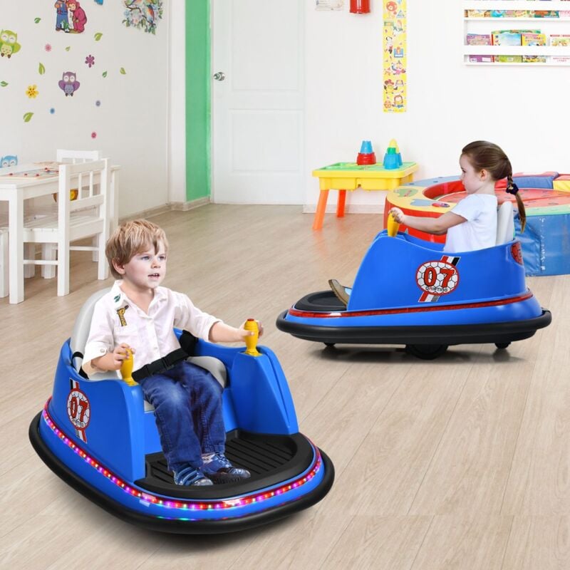 Maisonchic - Voiture Auto Tamponneuse Électrique 6V pour Enfants 2-5 Ans avec Télécommande Effet Sonore et Lumineux 57x75x42cm Bleu CW6957 design in