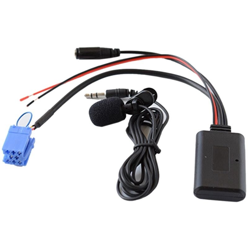 Voiture Bluetooth 5.0 Câble Aux Microphone Mains TéLéPhone Portable Adaptateur D'Appel Gratuit pour Smart Fortwo 450