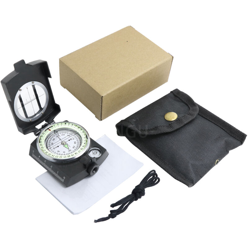 Voiture de sport boussole multifonctionnelle extérieure avec instrument de boussole géologique camping professionnel de haute précision pointeur nord