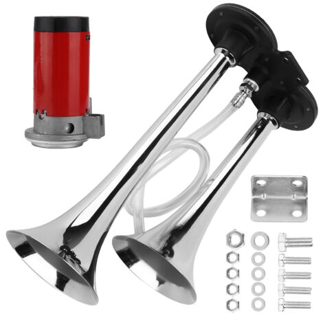 Voiture double trompette 12V 150dB chromé noir avec remplacement de compresseur pour SUV moto bateau hors route