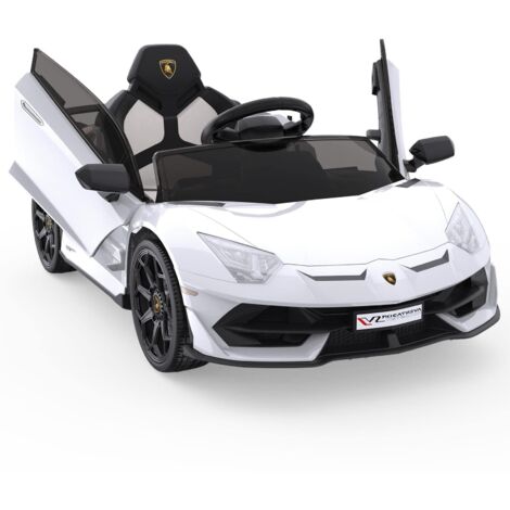 Voiture électrique 12V Pour Enfants, Lamborghini Sous Licence, Télécommande, 3-5 Km/h, Portes Hydrauliques, De 3 à 8 Ans, Noir