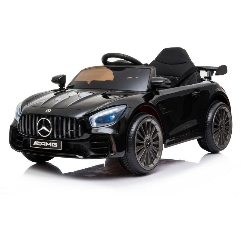 Play4fun - Voiture électrique 25W Mercedes gtr amg 92x50x41 cm - avec télécommande parentale, option klaxon, phares fonctionnels et système - Noir