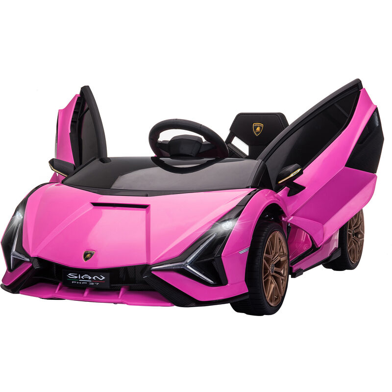 Voiture électrique enfant de sport supercar 12 v - v. max. 5 Km/h effets sonores + lumineux rose - Rose
