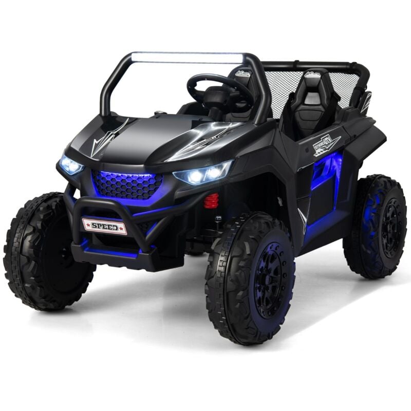 Maisonchic - Voiture électrique Enfant 12 v Télécommande pour 3-8 Ans 2 Vitesses Ressort de Suspension Charge 59KG 118x74x71CM Noir CW6217 design in