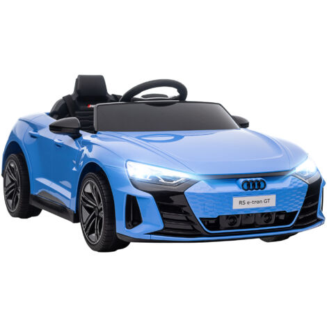 Voiture électrique enfant 12V - Audi RS E-tron GT bleu avec télécommande - vitesse max 5 km/h - sons et lumières - jouet voiture électrique