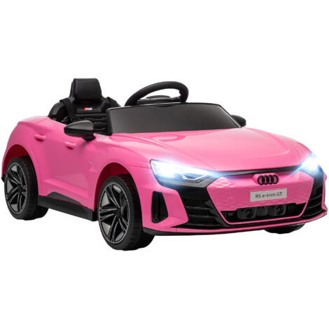 Voiture électrique enfant 12V - Audi RS E-tron GT rose - télécommande parentale - effets sonores et lumineux - véhicule enfant jouet