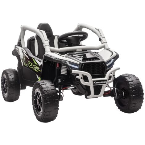 Voiture électrique enfant 12V, tout-terrain, télécommande, lumières LED, musique, klaxon, pour enfants 3-8 ans, gris