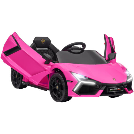 Voiture électrique enfant 3-5 ans Lamborghini Revuelto télécommandable rose