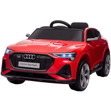 Voiture électrique enfant Audi e-tron Sportback sous licence, 12V avec télécommande 2,4G, phares LED, klaxon et port USB MP3, modèle rouge