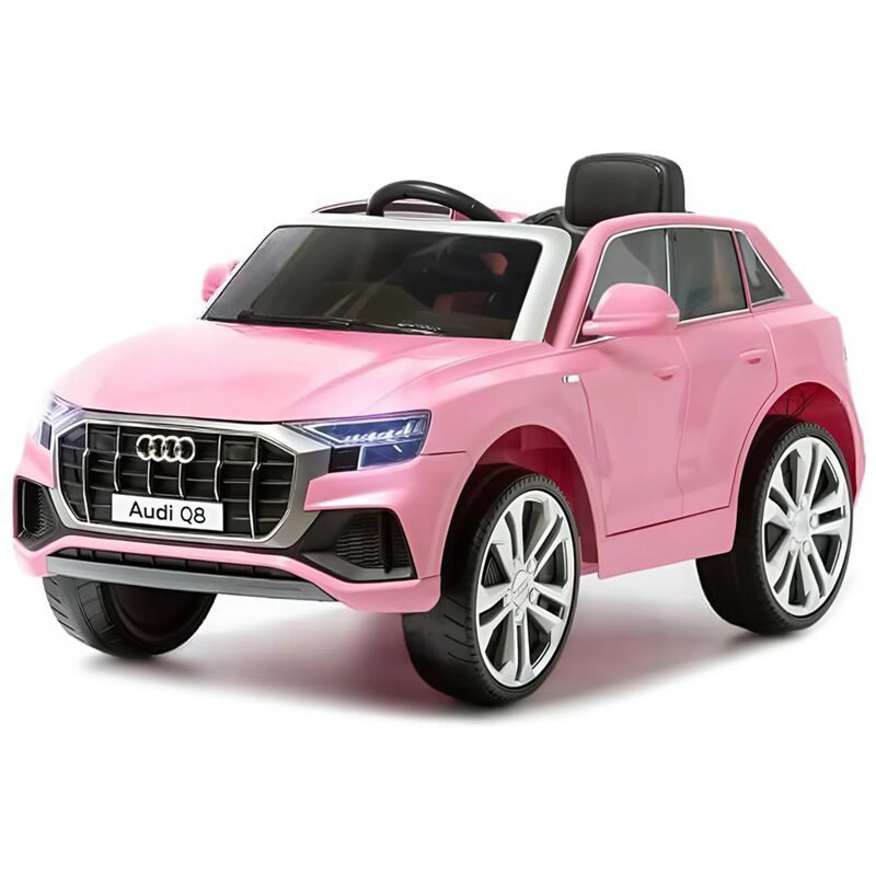 Mediawave Store - Voiture Électrique Enfant Audi Q8 LT985 avec led, MP3 et Télécommande Parentale Couleur: Rose