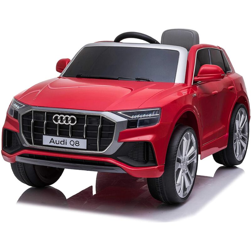 Mediawave Store - Voiture Électrique Enfant Audi Q8 LT985 avec led, MP3 et Télécommande Parentale Couleur: Rouge