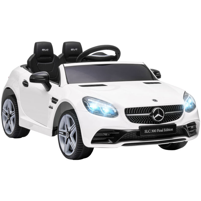 Voiture véhicule électrique enfant 6 v 5 Km/h max. télécommande effets sonores + lumineux Mercedes slc 300 blanc - Blanc