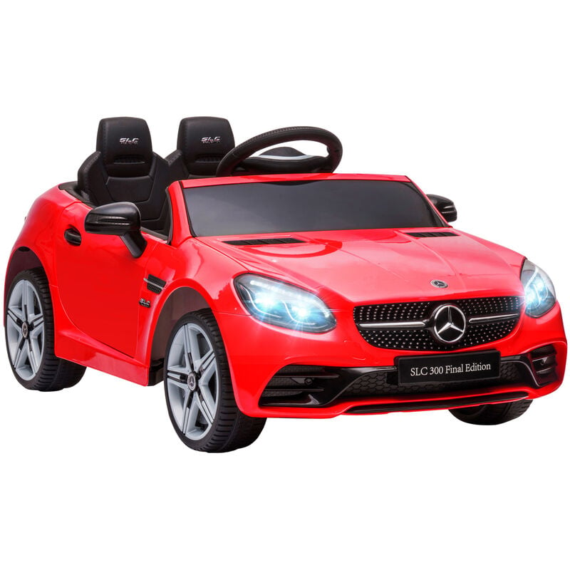 Aiyaplay - Voiture électrique enfant licence Mercedes slc 300 v. Max. 5 Km/h effets sonores lumineux télécommande rouge - Rouge