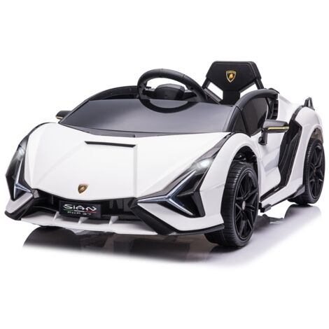 Voiture électrique enfant Lamborghini Sian SUV 12V télécommande MP3 USB LED 37-60 mois blanche