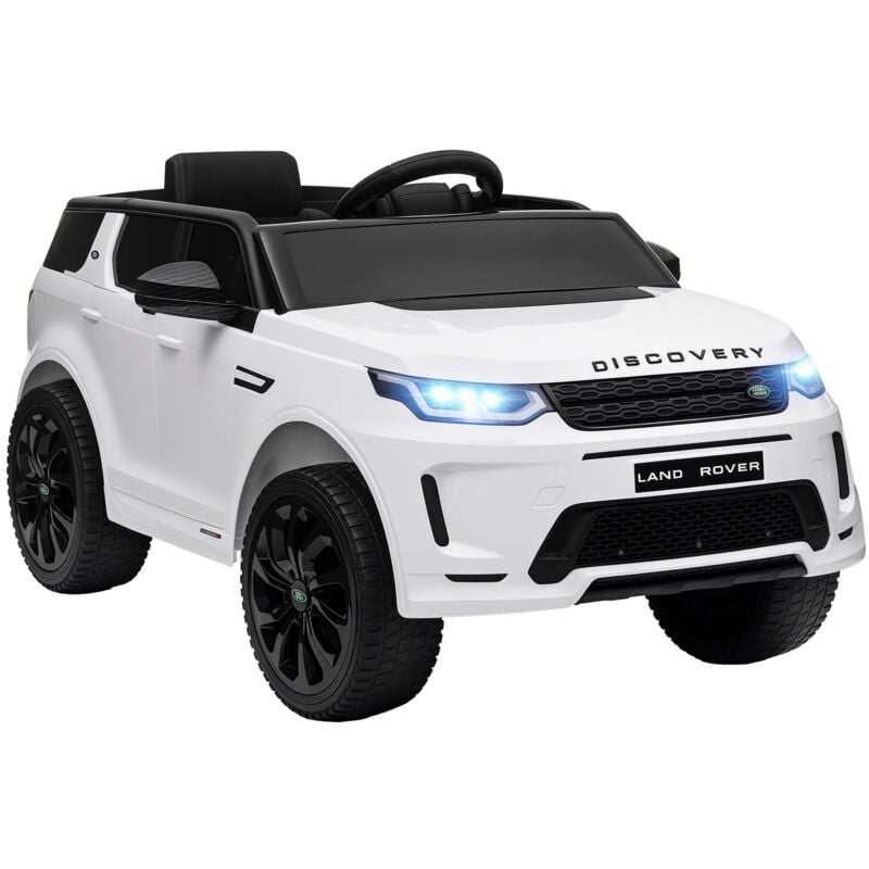 Aiyaplay - Voiture électrique enfant licence officielle Land Rover Discovery Sport - 12V, 5Km/h max. - nombreux effets - télécommande - blanc