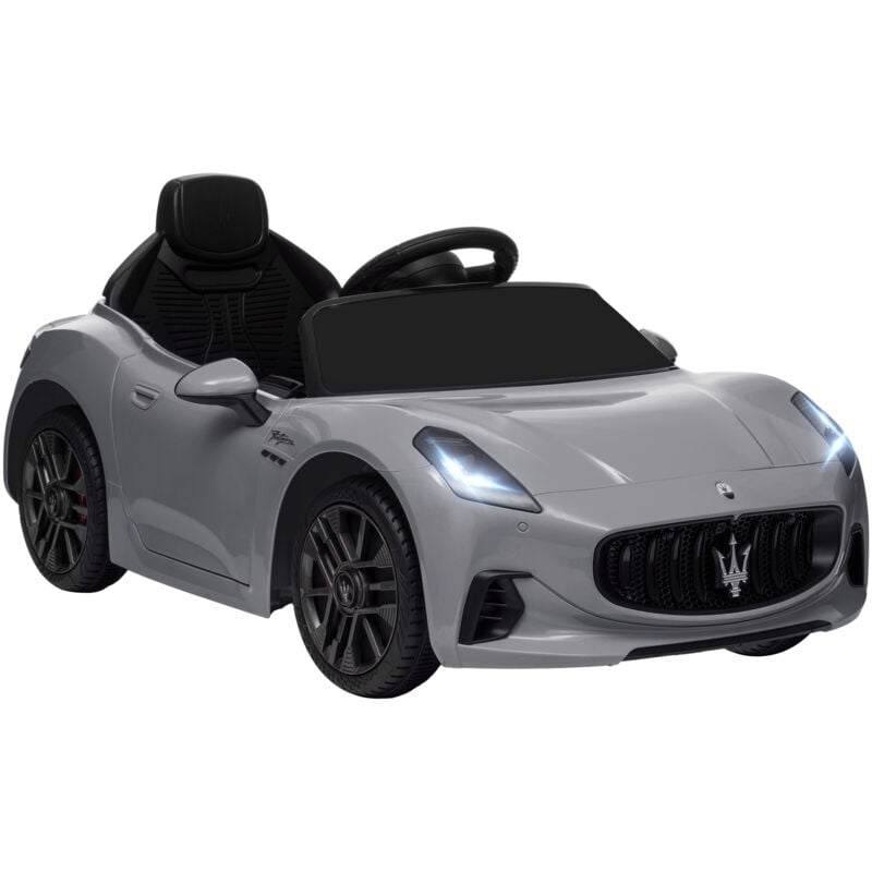 Aiyaplay - Voiture électrique enfant licence officielle Maserati Gran Turismo Folgore télécommande nombreux effets gris