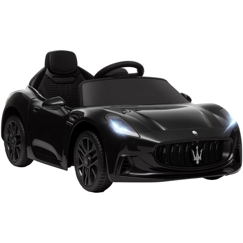 Aiyaplay - Voiture électrique enfant licence officielle Maserati Gran Turismo Folgore télécommande nombreux effets noir
