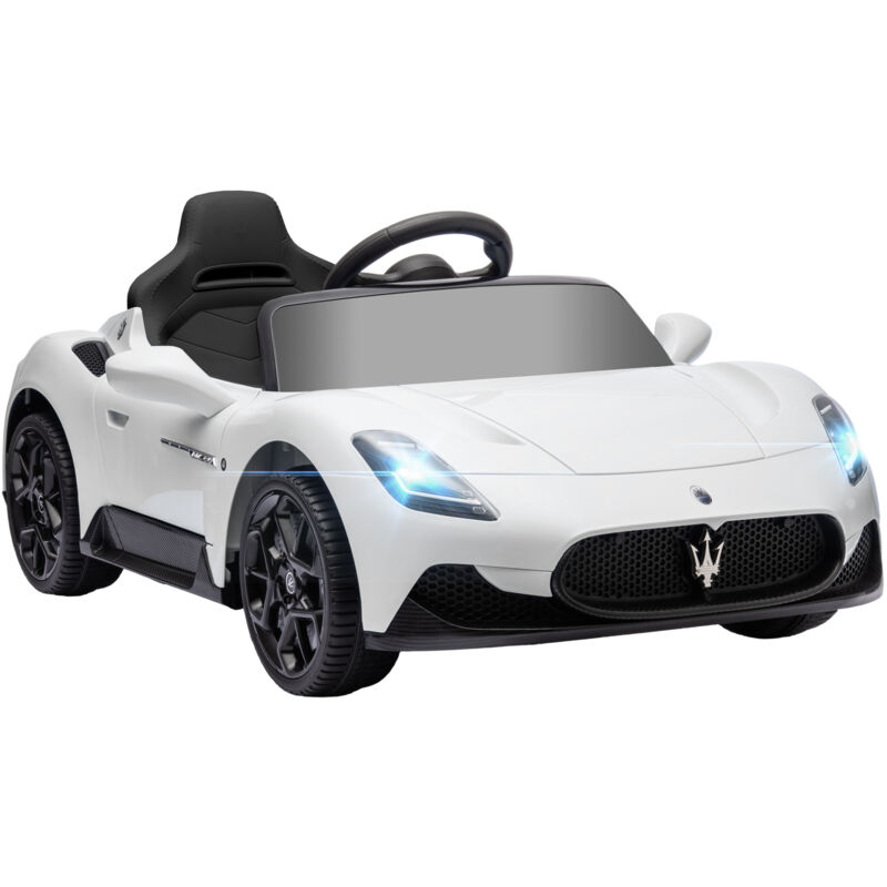Aiyaplay - Voiture électrique enfant licence officielle Maserati mc 20 Cielo 12V 2 vitesses 5 Km/h max. télécommande nombreux effets blanc