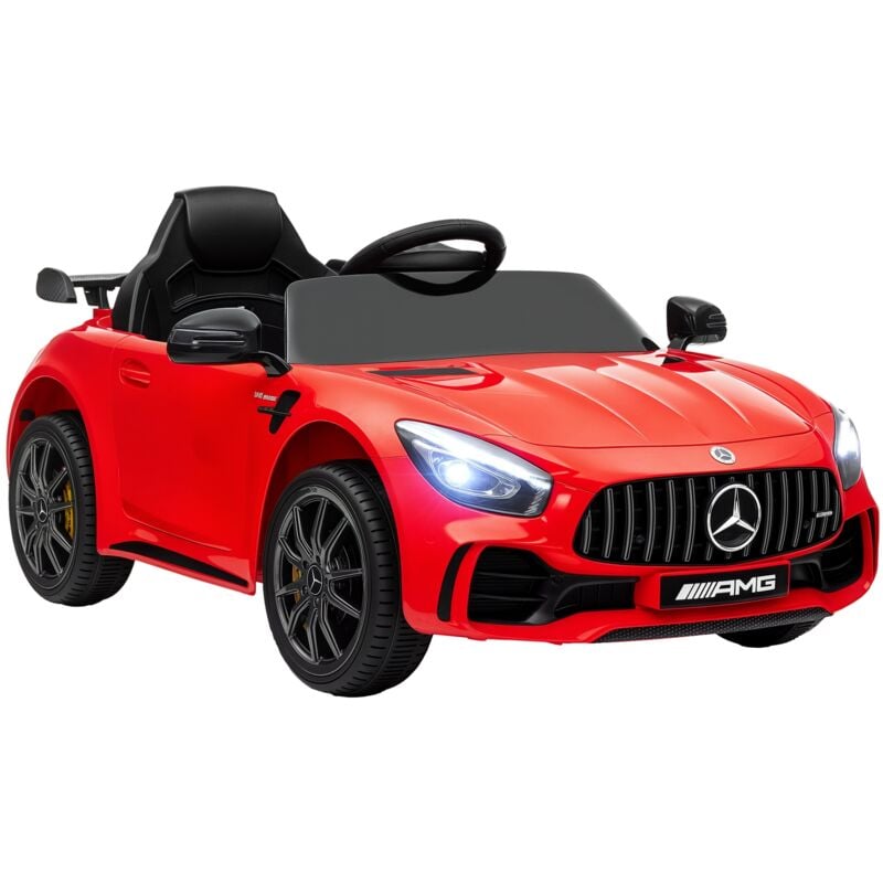 Aiyaplay - Voiture électrique enfant licence officielle Mercedes-Benz amg gtr - 12V, 5Km/h max. - nombreux effets - télécommande - rouge