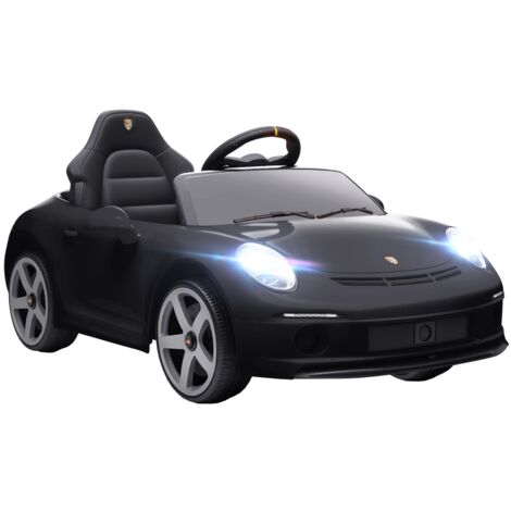 Voiture électrique enfant, télécommandée, musique, klaxon, USB, ceinture sécurité, 3-5 ans, Noir