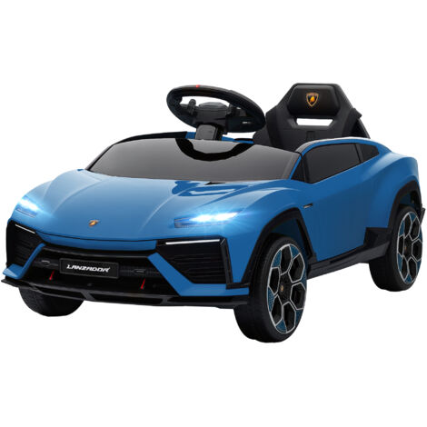 Voiture électrique enfant véhicule électrique 12V télécommande 2,4G et 2 moteurs vitesse max. 4 km/h bleu