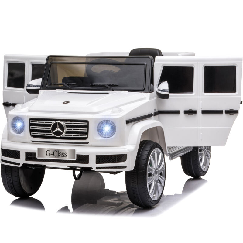 Homcom - Voiture électrique enfant Mercedes Benz Classe g 12V - v. max. 5Km/h - télécommande, effets sonores, lumineux - blanc