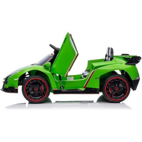 Voiture électrique Lamborghini 12V 2 moteurs portes ciseaux lumière LED klaxon MP3 USB siège large 3 vitesses télécommande enfants 3+