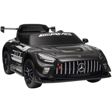 Voiture électrique Mercedes enfant 12V LED musique klaxon 3-8 ans noire