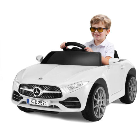 Voiture Électrique pour Enfant - Mercedes CLS350 en Blanc– Confort, Sécurité et Musique