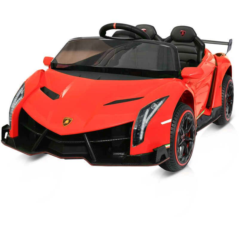 Voiture électrique pour enfants 12V Lamborghini, 2 moteurs, lumières led, Bluetooth, musique, télécommande 2.4G, convient aux enfants de 3 à 8 ans