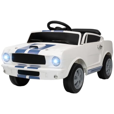 Voiture électrique pour enfants 12V Voiture pour enfants avec télécommande 2,4 GHz,klaxon 2 moteurs,LED,musique blanche