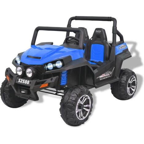 Voiture électrique pour enfants 2 places XXL Bleu et noir vidaXL - Bleu